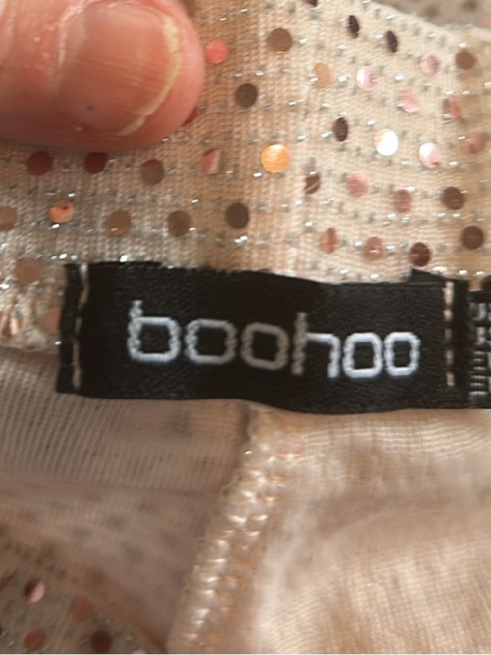 Sequin Wide Leg Trouser. Elastic waist - Picture 5 of 6
